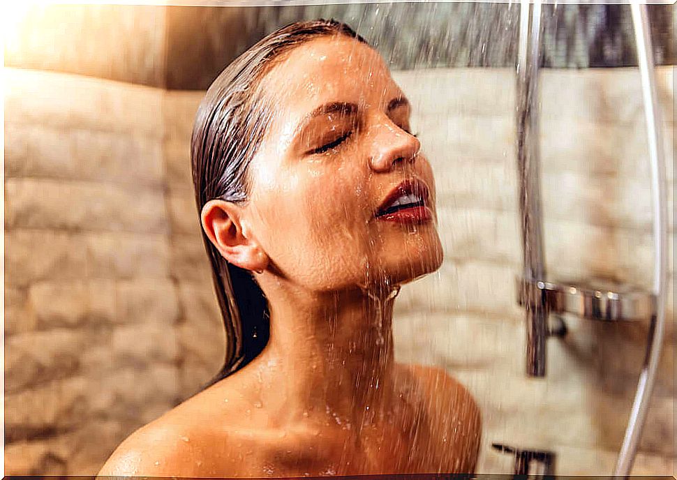 Woman in shower