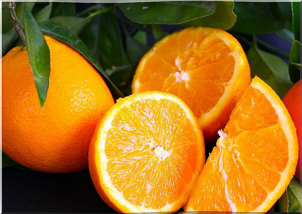 Oranges for home remedy of garlic and orange to treat varicose veins