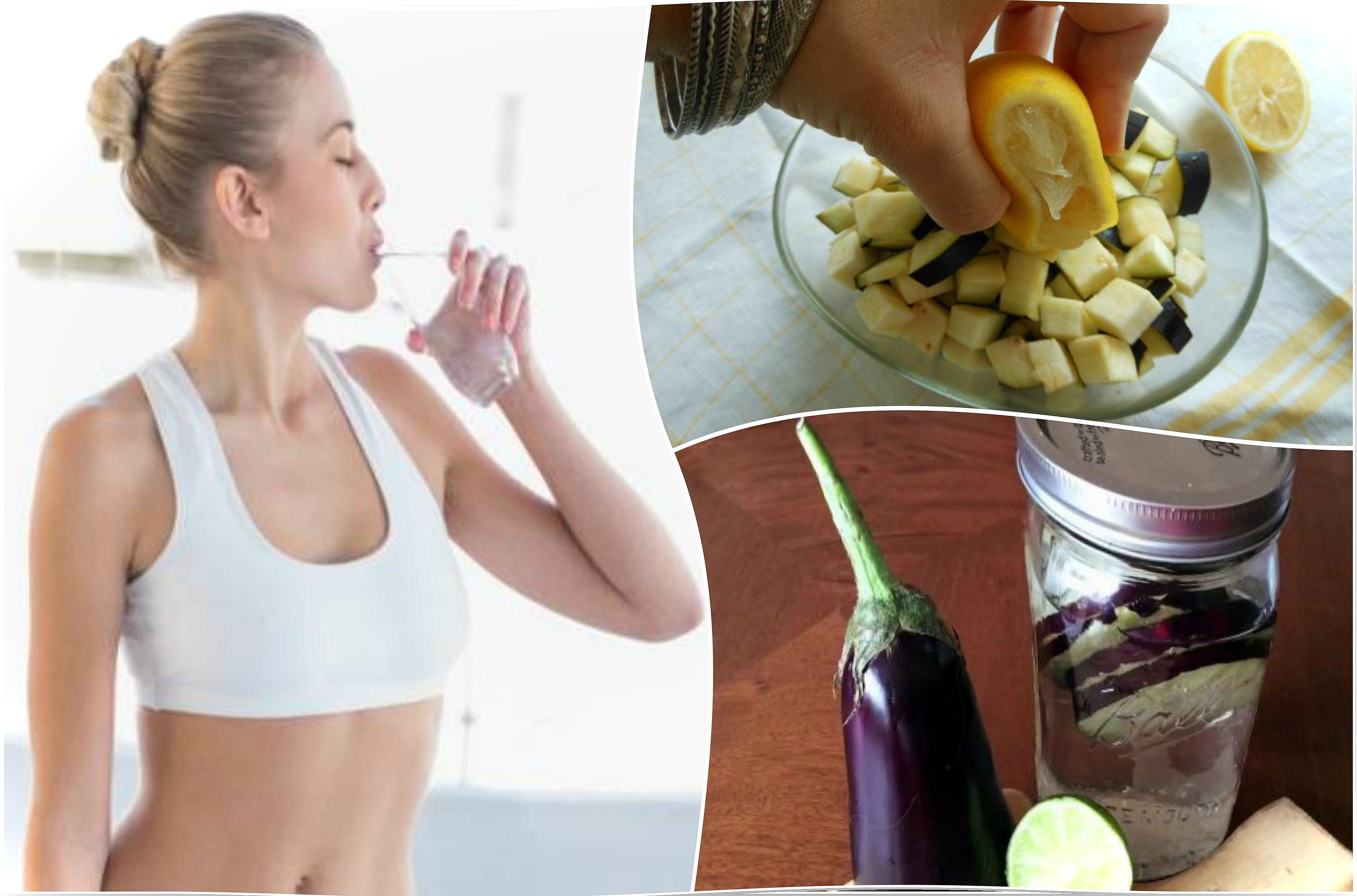 How to prepare aubergine and lemon water to lose weight