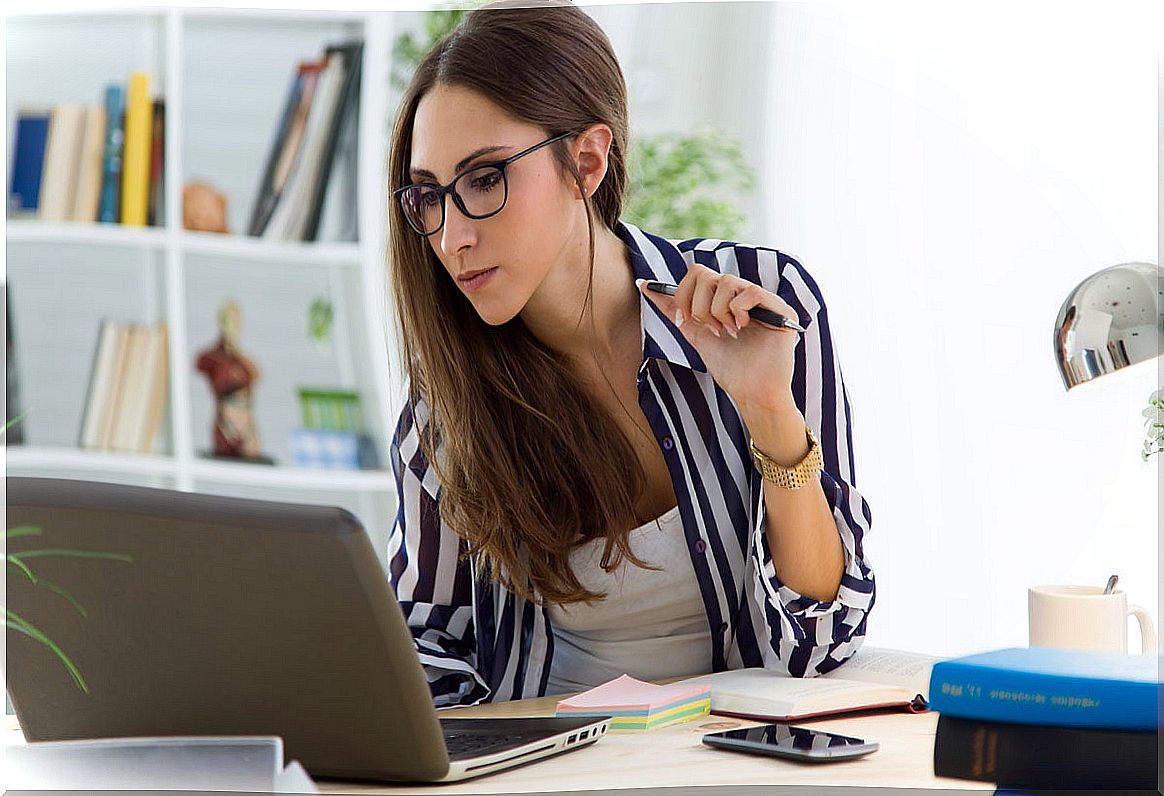 Woman working