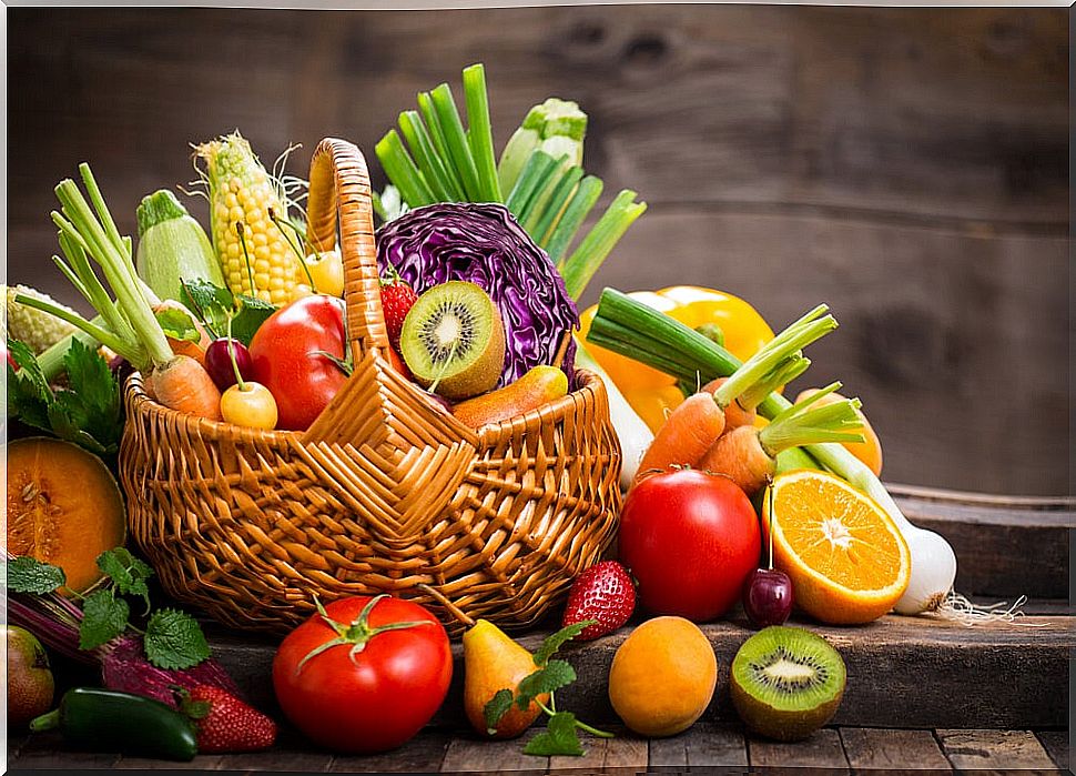 Vegetables and fruits.