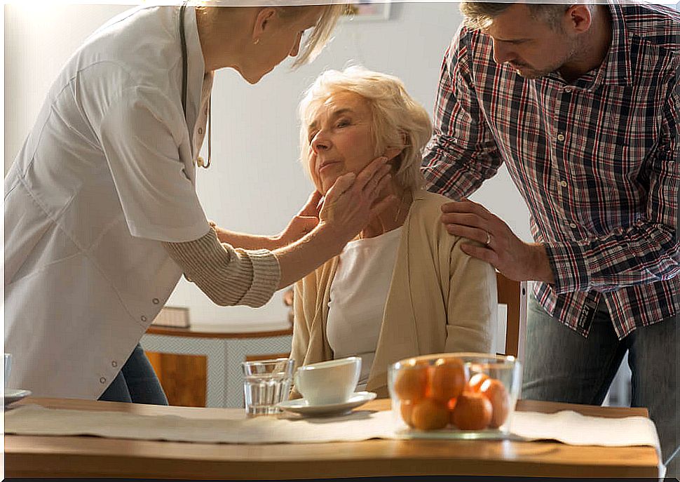 Senior woman at the doctor